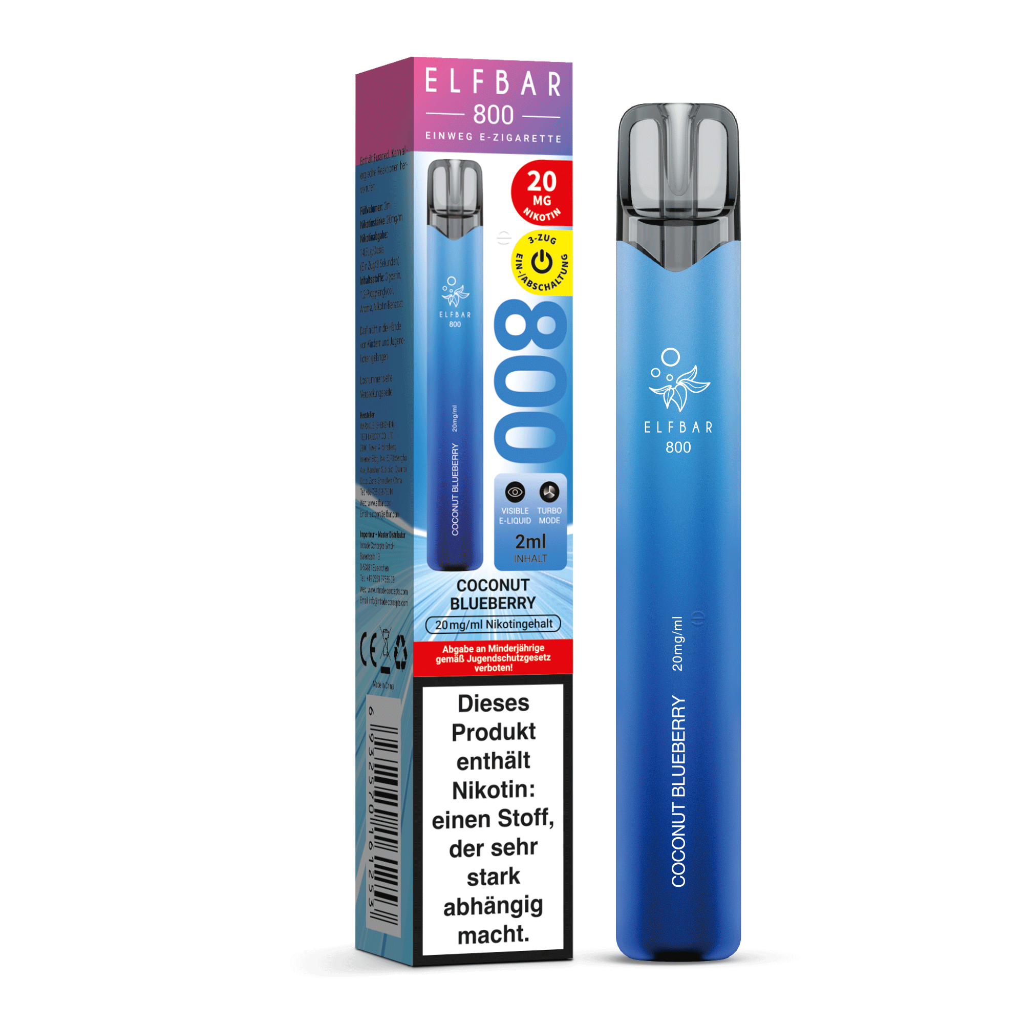 ELFBAR 800 Coconut Blueberry - 20 mg/ml