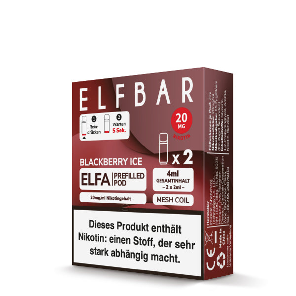 ELFA Prefilled Pod Blackberry Ice - 20 mg/ml