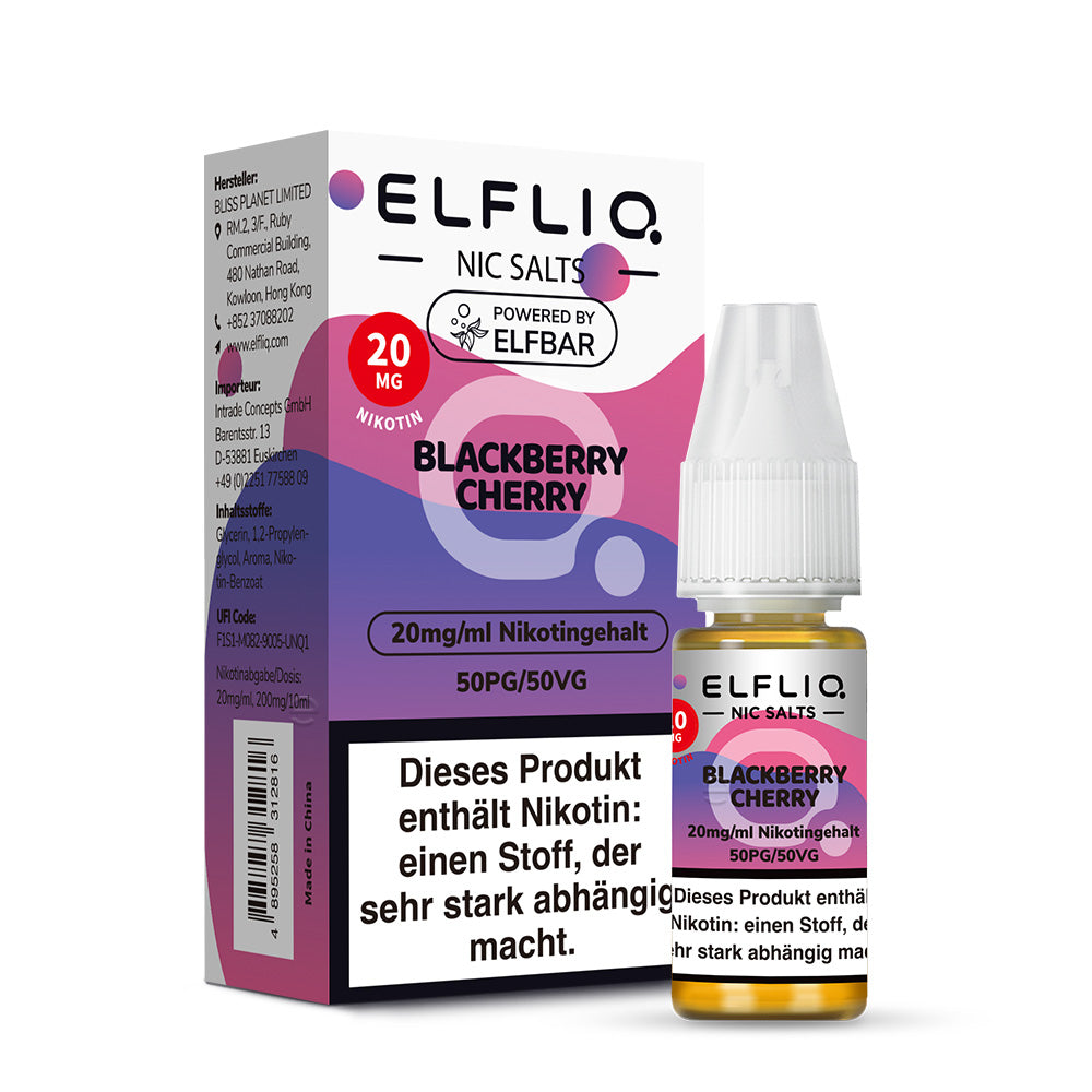 ELFLIQ Blackberry Cherry Nikotinsalz Liquid - 20 mg/ml