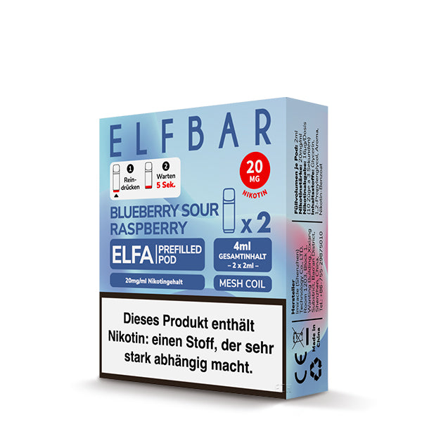 ELFA Prefilled Pod Blueberry Sour Raspberry - 20 mg/ml