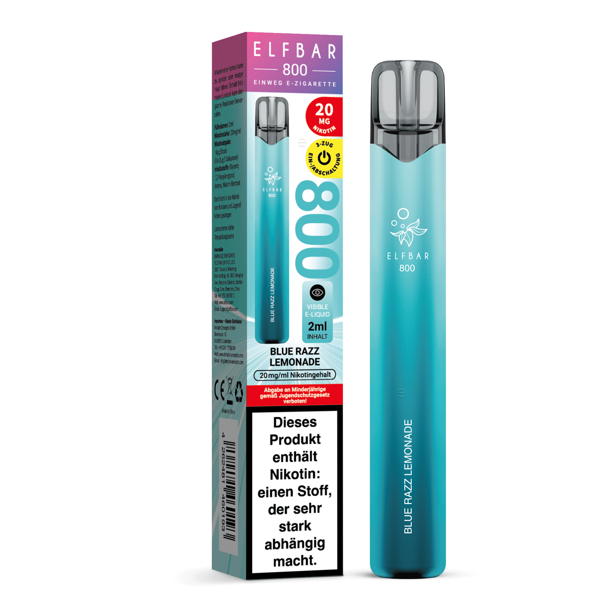 ELFBAR 800 Blue Razz Lemonade - 20 mg/ml