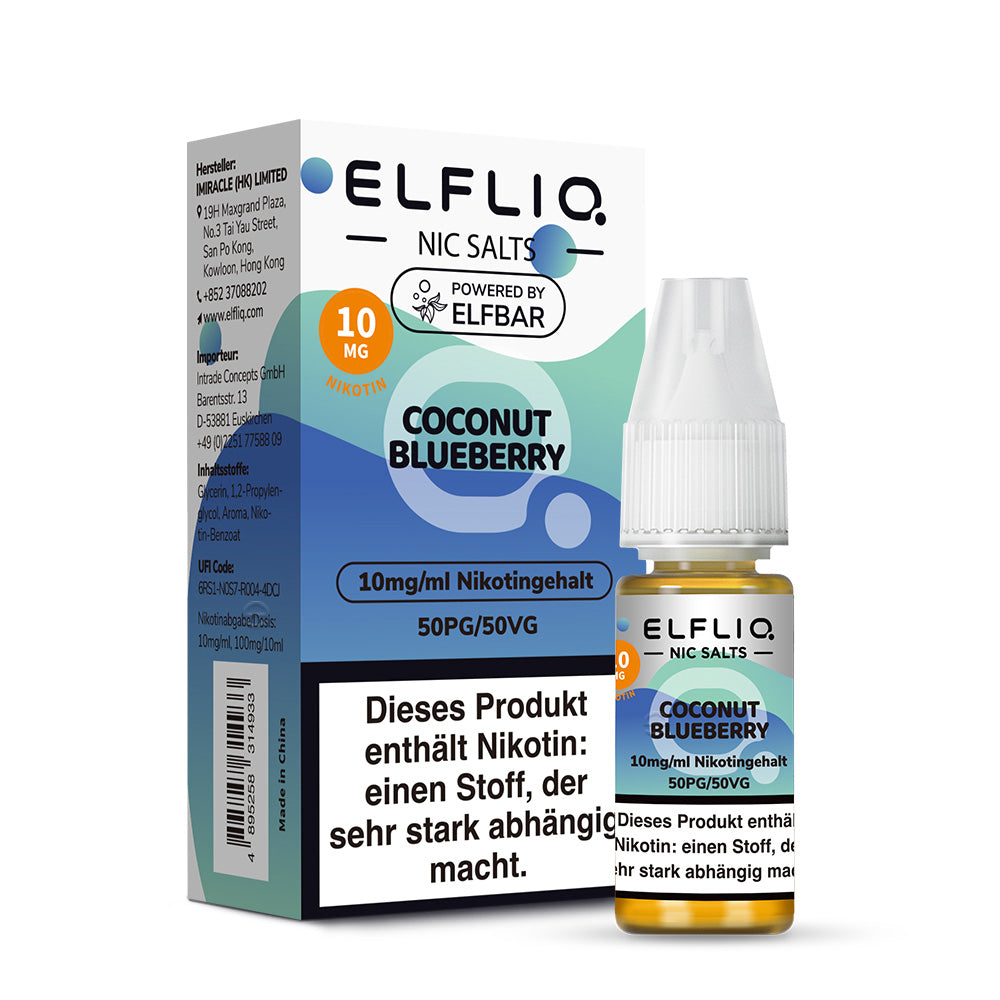 ELFLIQ Coconut Blueberry Nikotinsalz Liquid - 10 mg/ml