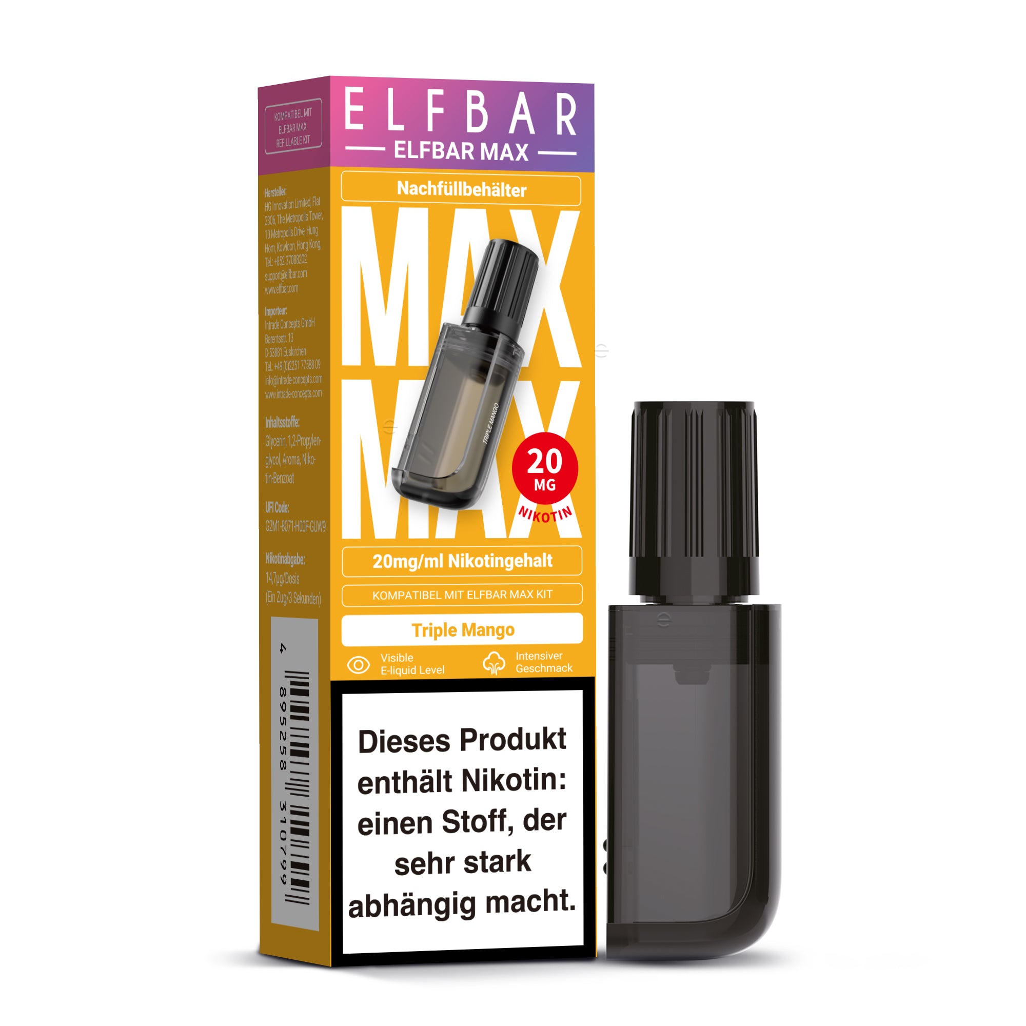 ELFBAR MAX Nachfüllbehälter Triple Mango - 20 mg/ml