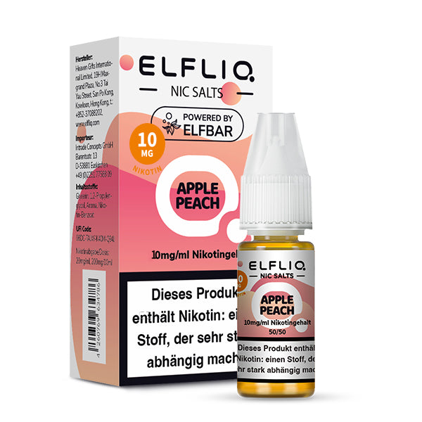 ELFLIQ Apple Peach Nikotinsalz Liquid - 10 mg/ml