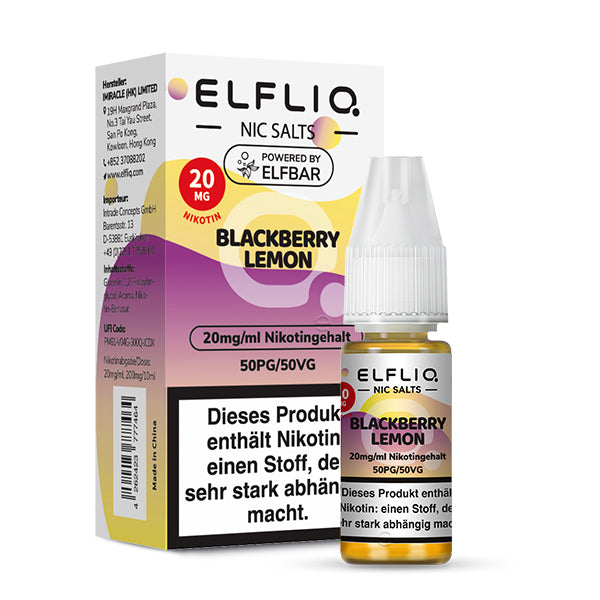 ELFLIQ Blackberry Lemon Nikotinsalz Liquid - 20 mg/ml