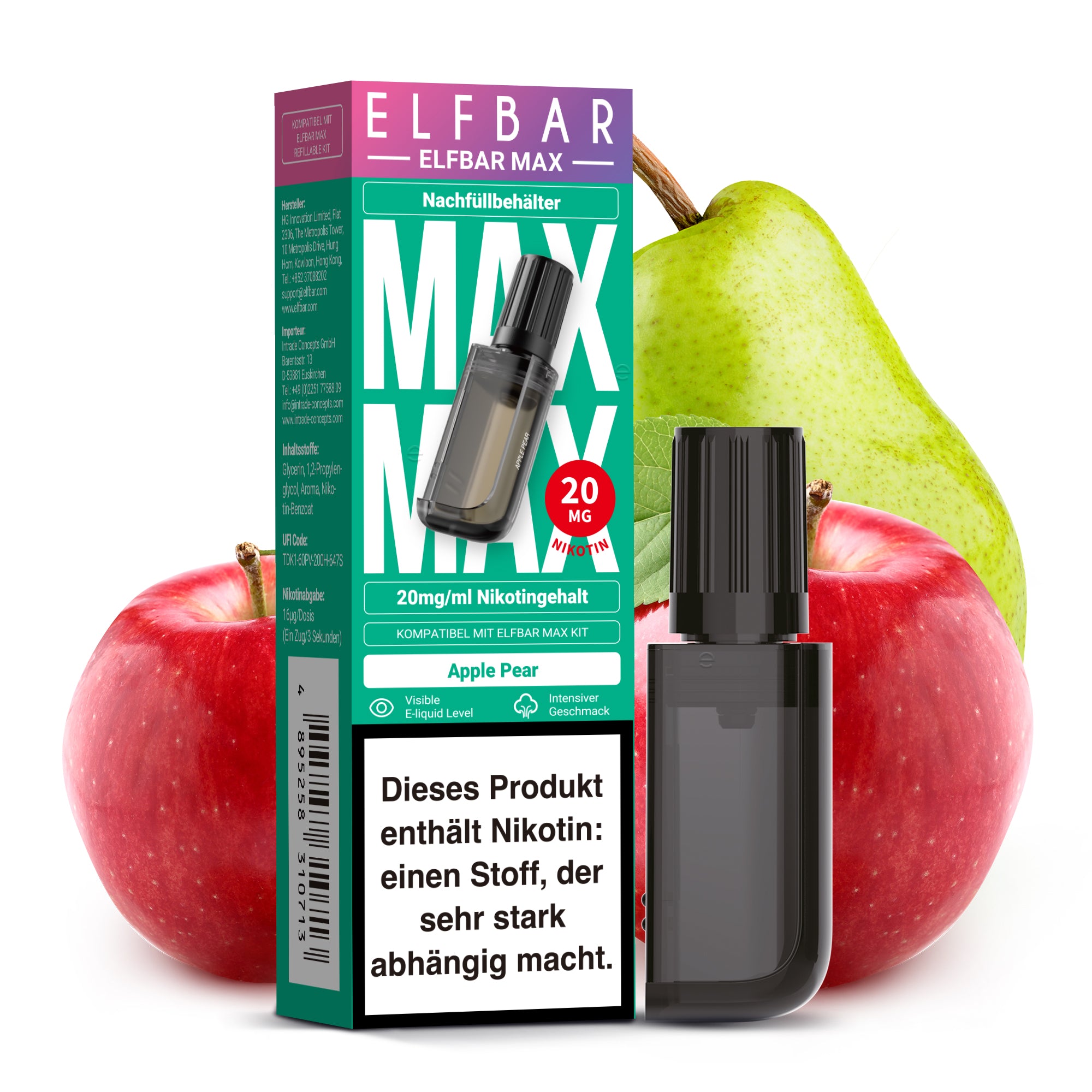 ELF BAR MAX Apple Pear Nachfüllbehälter Pod - 10 ml