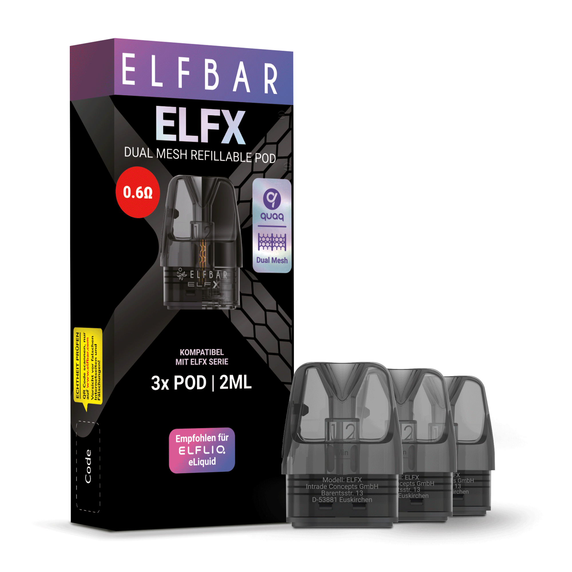 ELFX Refillable Pods 0.6 Ω (Leer-Pods)