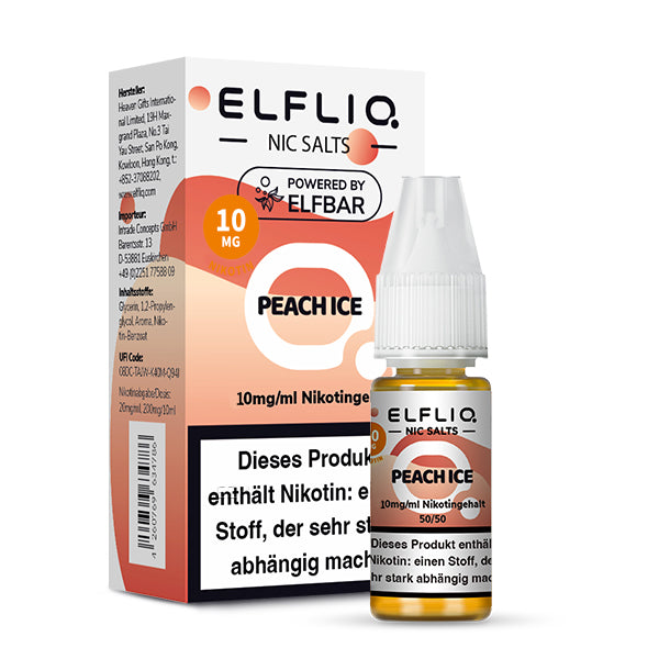 ELFLIQ Peach Ice Nikotinsalz Liquid - 10 mg/ml