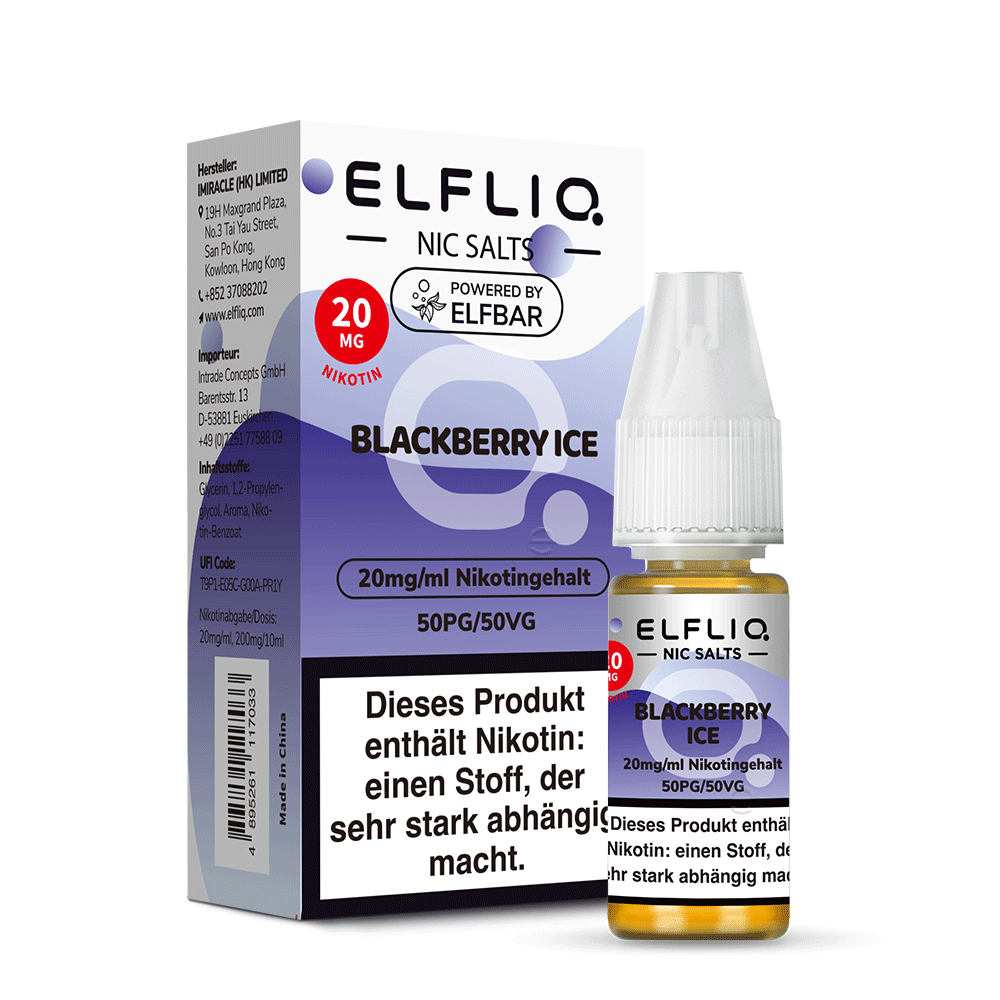 ELFLIQ Blackberry Ice Nikotinsalz Liquid - 20 mg/ml