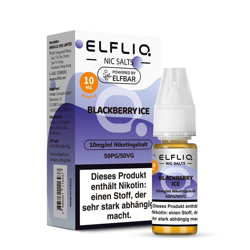 ELFLIQ Blackberry Ice Nikotinsalz Liquid - 10 mg/ml