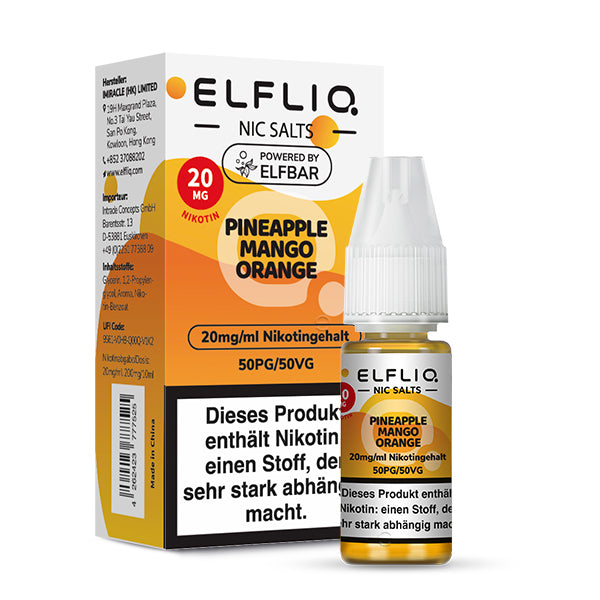 ELFLIQ Pineapple Mango Orange Nikotinsalz Liquid - 20 mg/ml