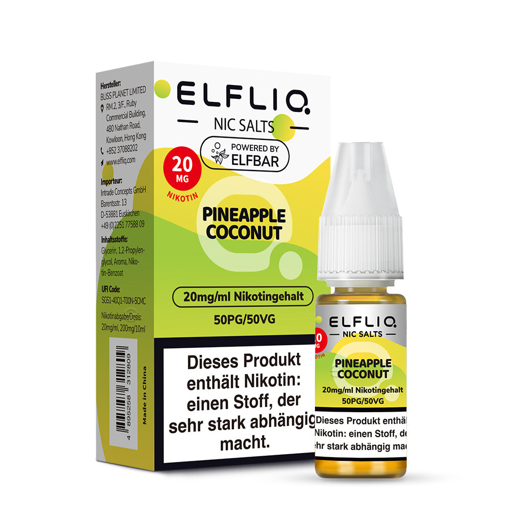 ELFLIQ Pineapple Coconut Nikotinsalz Liquid - 20 mg/ml