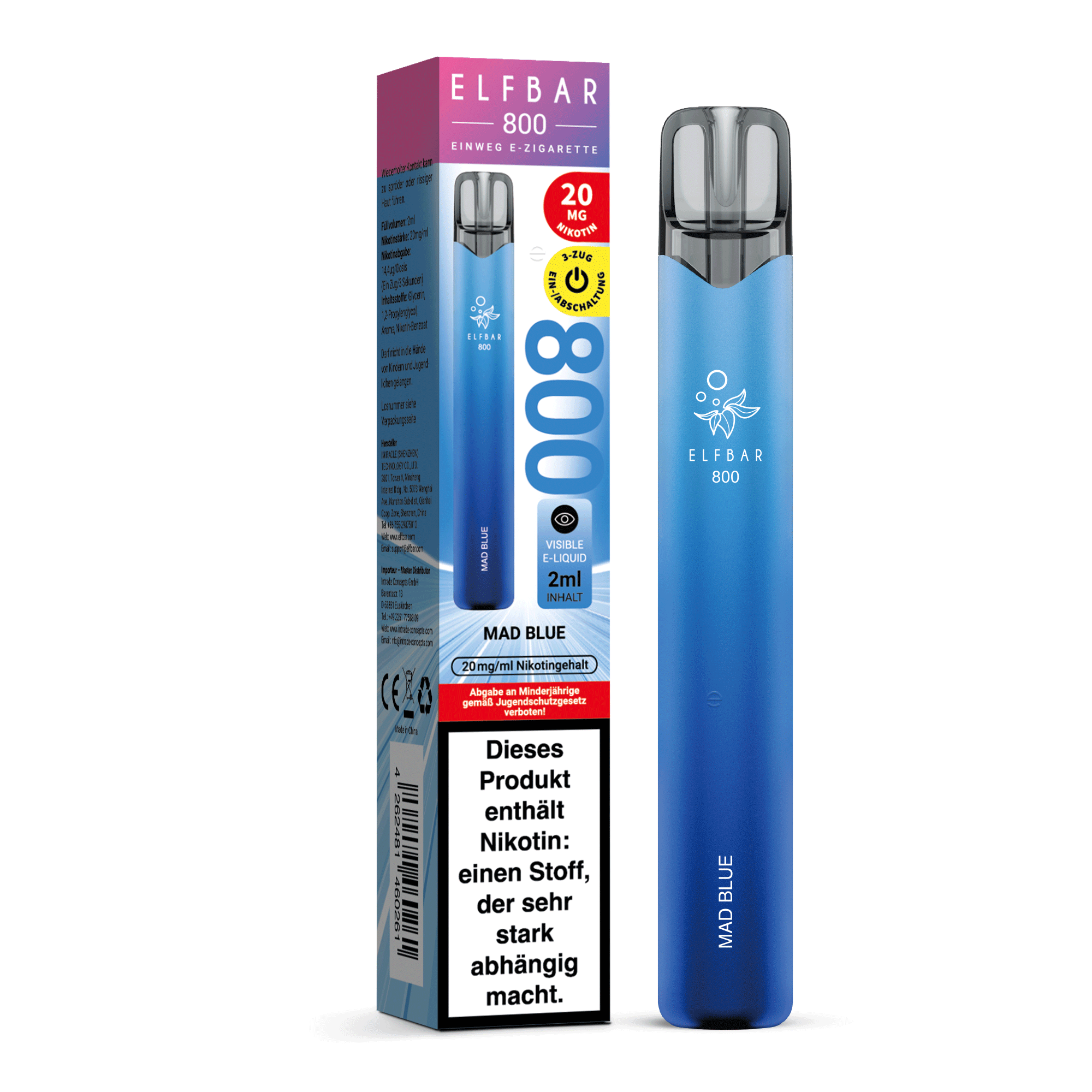 ELFBAR 800 Mad Blue - 20 mg/ml