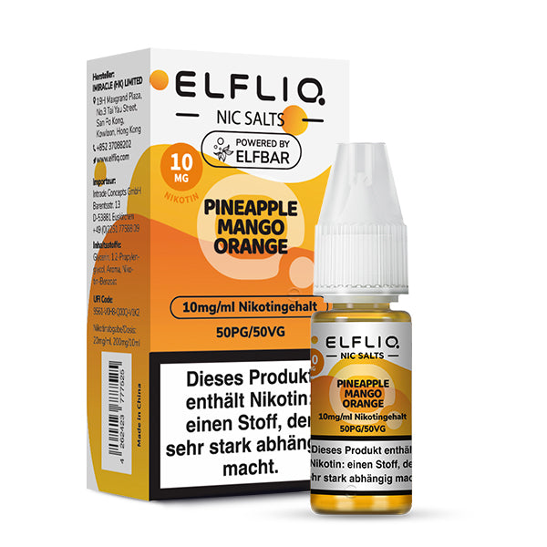 ELFLIQ Pineapple Mango Orange Nikotinsalz Liquid - 10 mg/ml