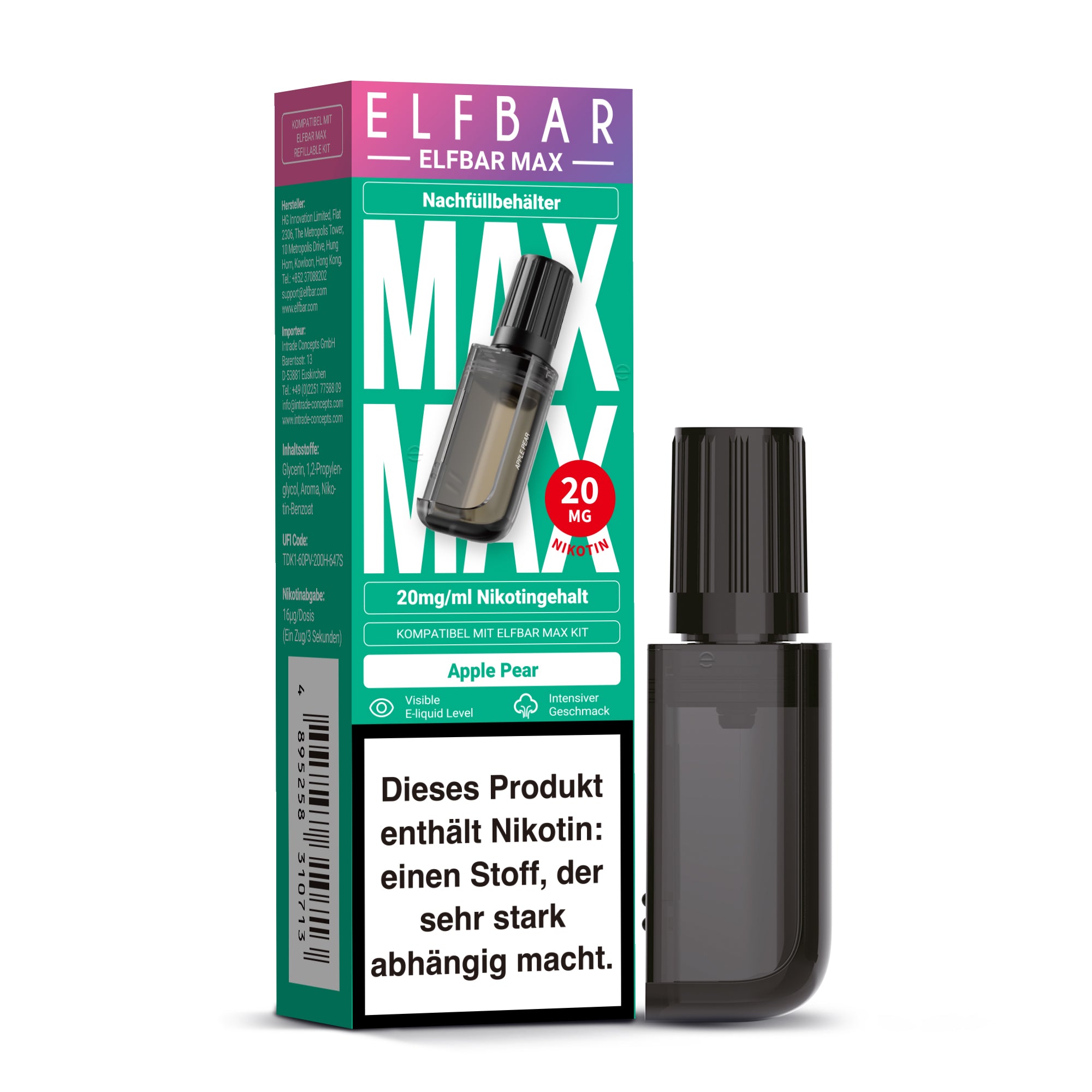 ELFBAR MAX Nachfüllbehälter Apple Pear - 20 mg/ml