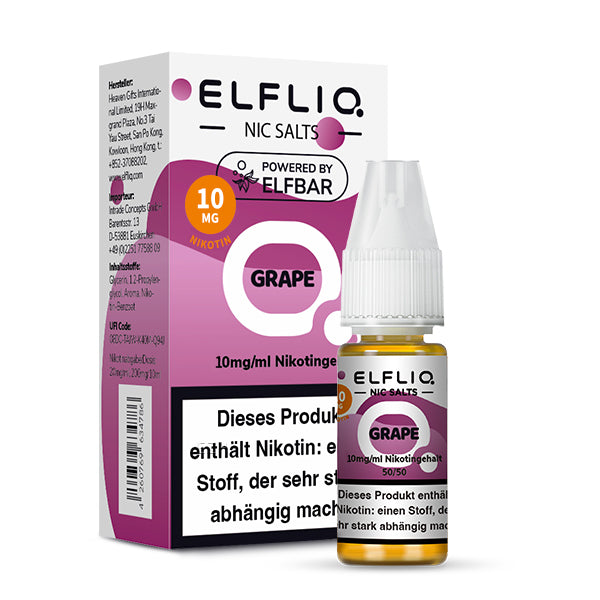 ELFLIQ Grape Nikotinsalz Liquid - 10 mg/ml