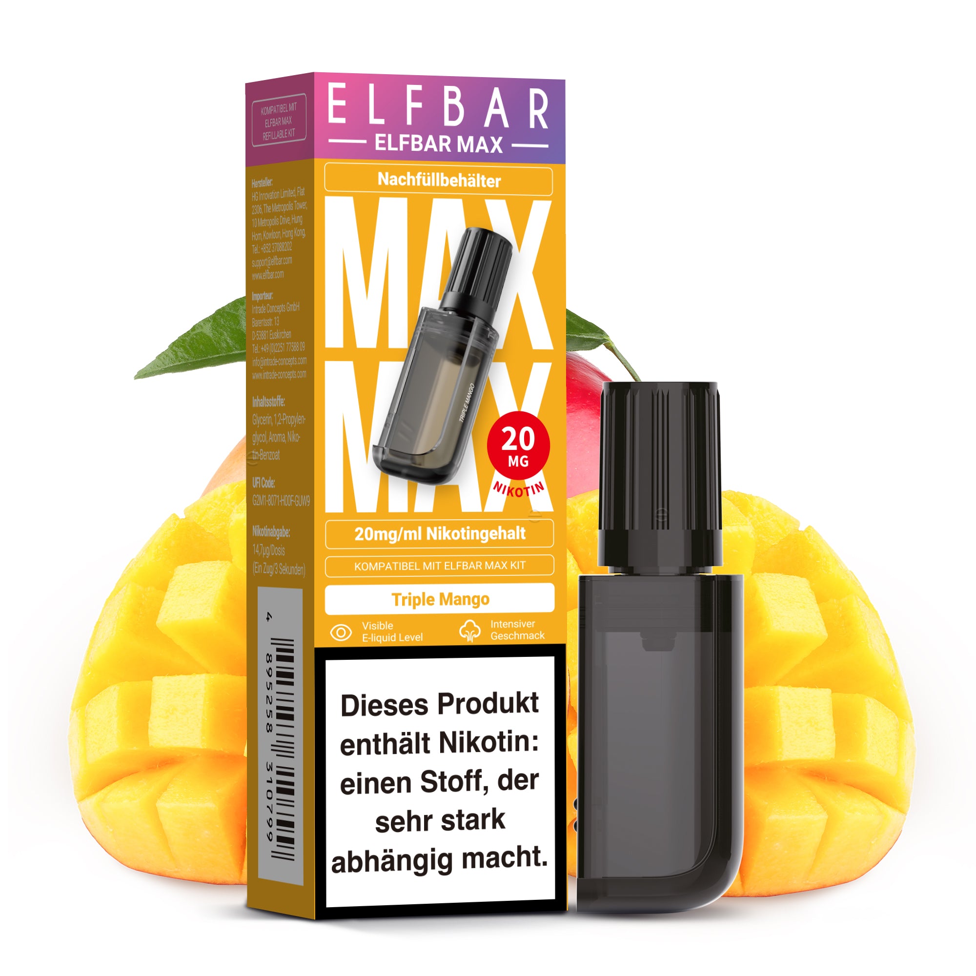 ELF BAR MAX Triple Mango Nachfüllbehälter Pod - 10 ml
