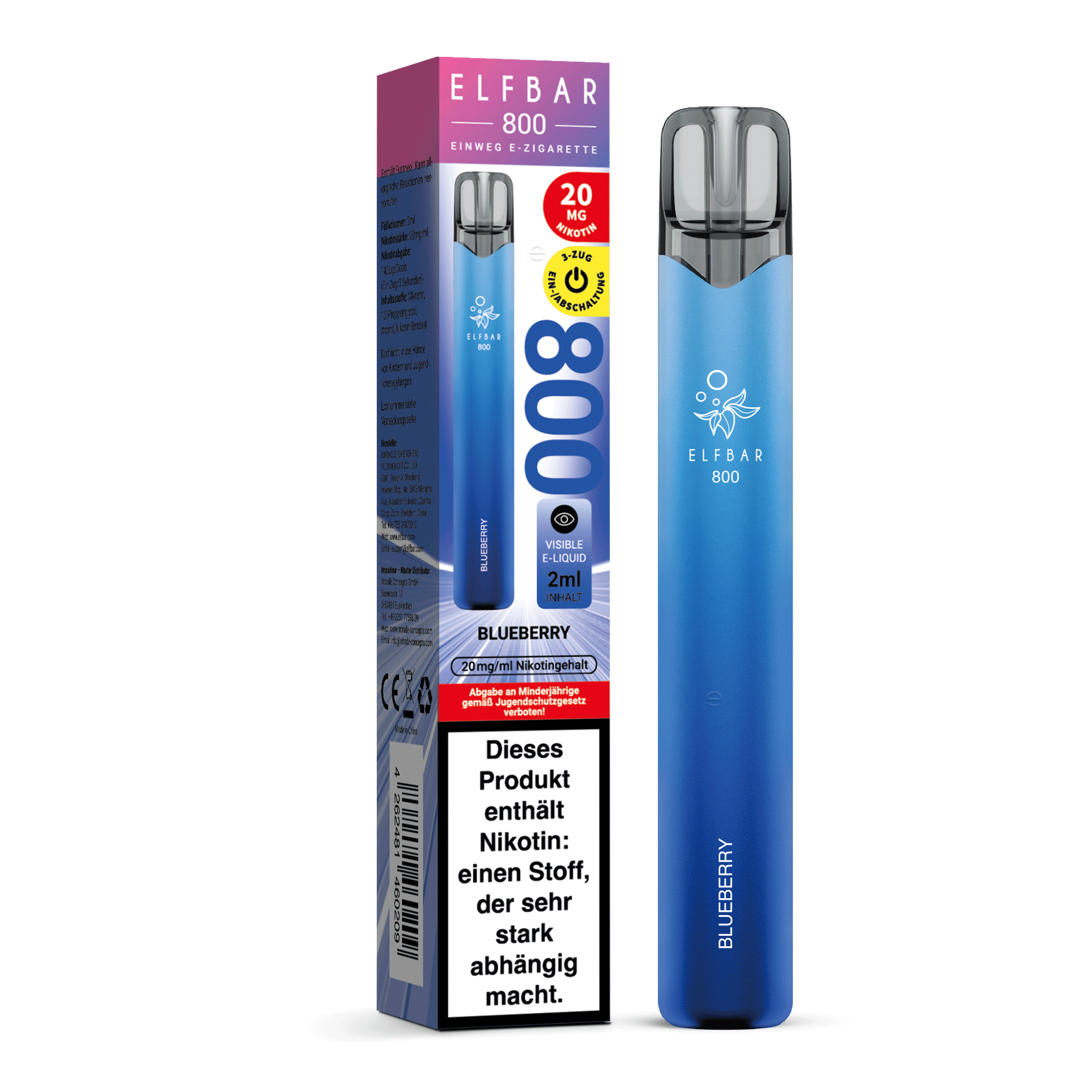 ELFBAR 800 Blueberry - 20 mg/ml