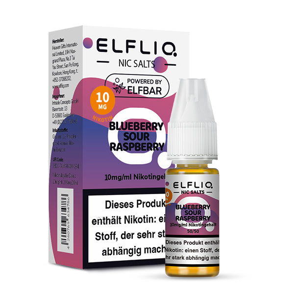 ELFLIQ Blueberry Sour Raspberry Nikotinsalz Liquid - 10 mg/ml