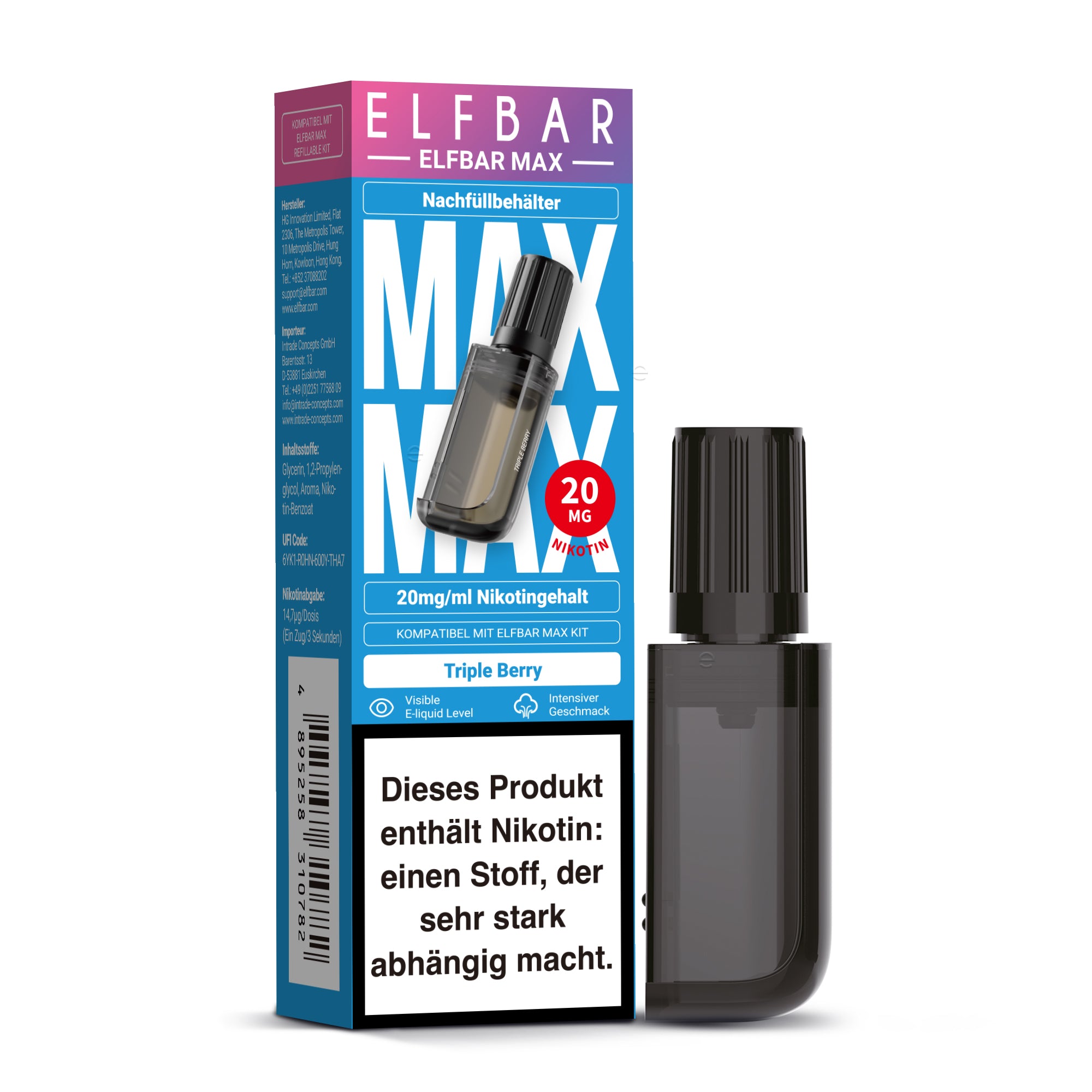 ELFBAR MAX Nachfüllbehälter Triple Berry - 20 mg/ml
