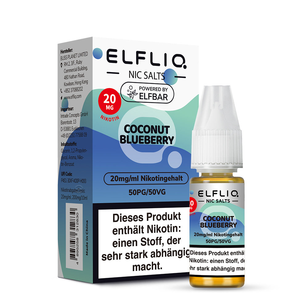ELFLIQ Coconut Blueberry Nikotinsalz Liquid - 20 mg/ml