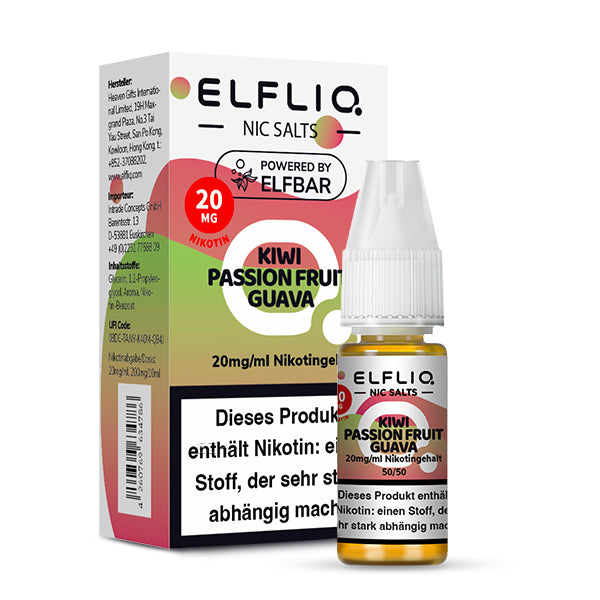 ELFLIQ Kiwi Passion Fruit Guava Nikotinsalz Liquid - 20 mg/ml
