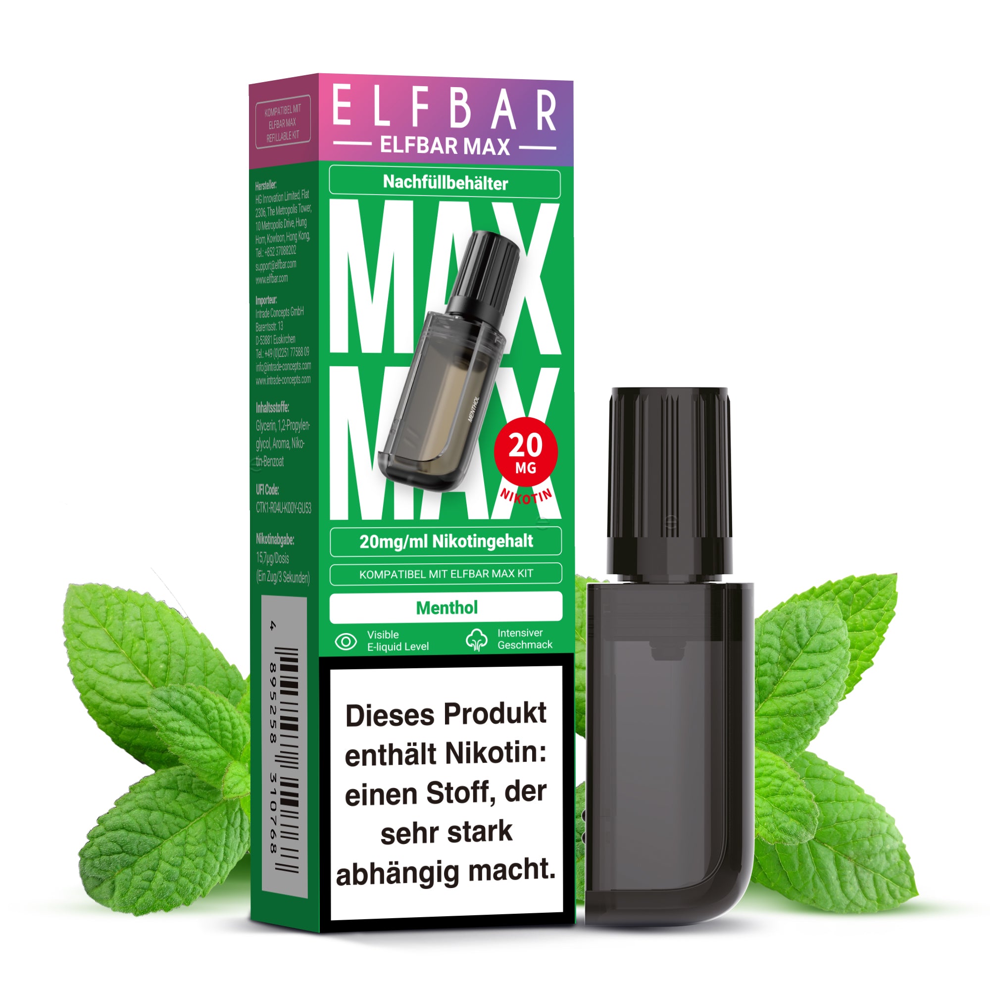 ELF BAR MAX Menthol Nachfüllbehälter Pod - 10 ml