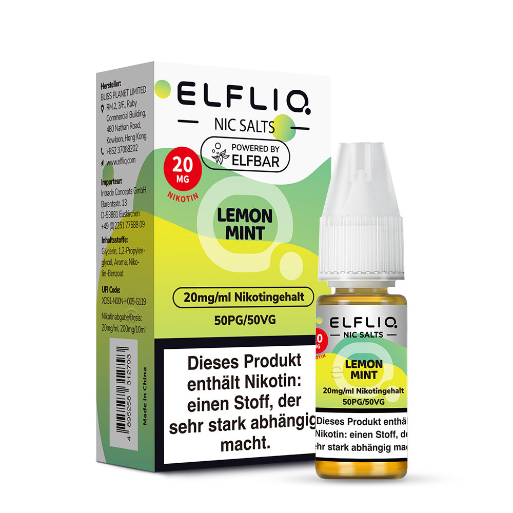 ELFLIQ Lemon Mint Nikotinsalz Liquid - 20 mg/ml