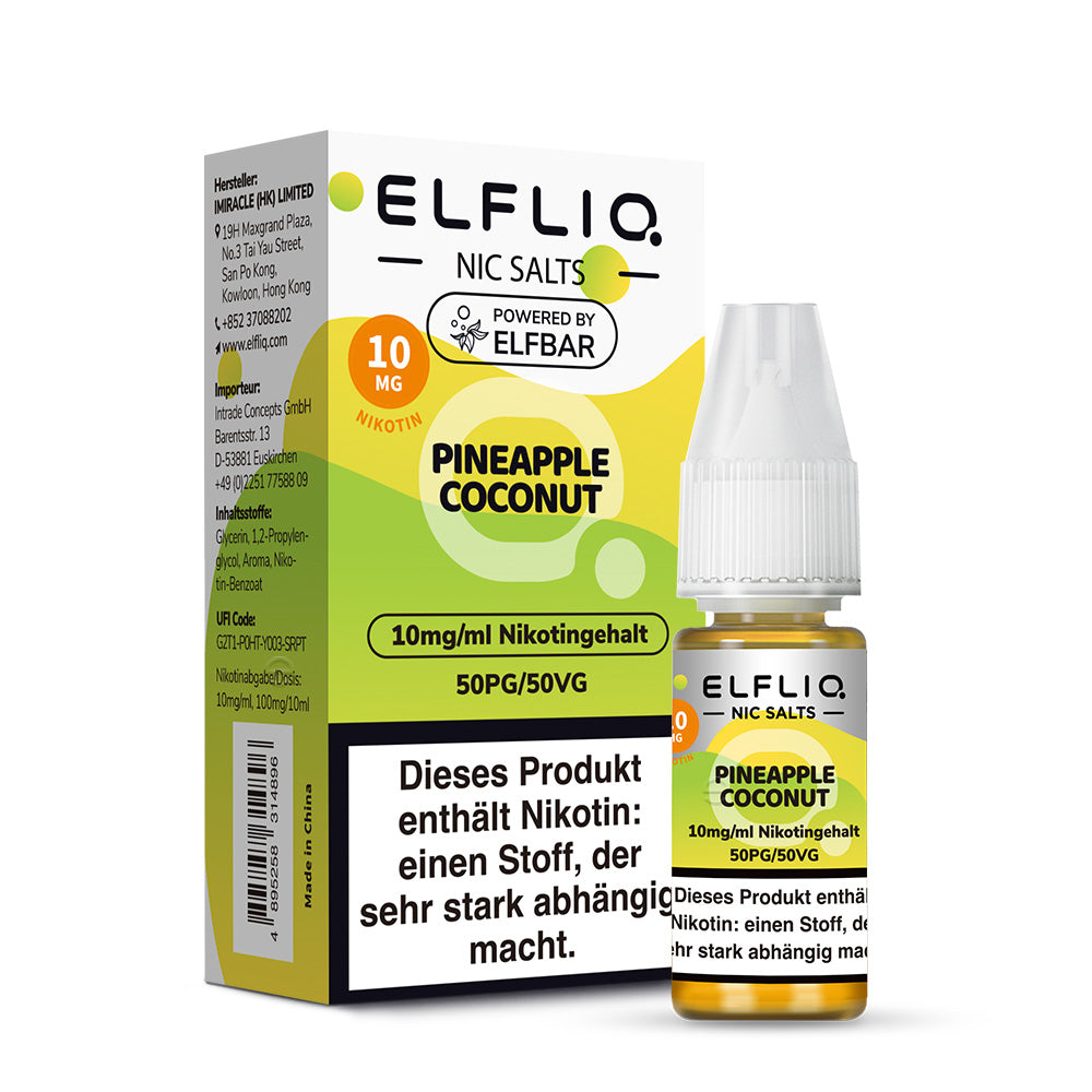 ELFLIQ Pineapple Coconut Nikotinsalz Liquid - 10 mg/ml