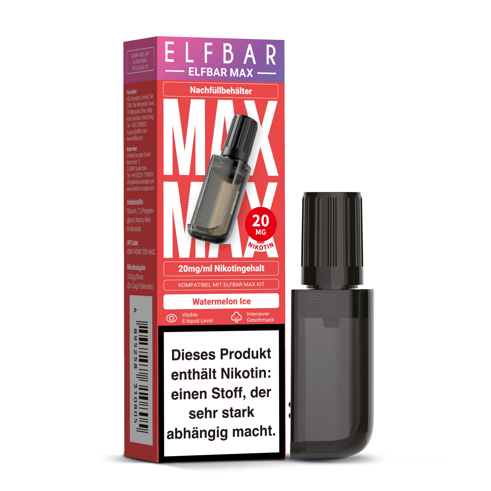 ELFBAR MAX Nachfüllbehälter Watermelon Ice - 20 mg/ml
